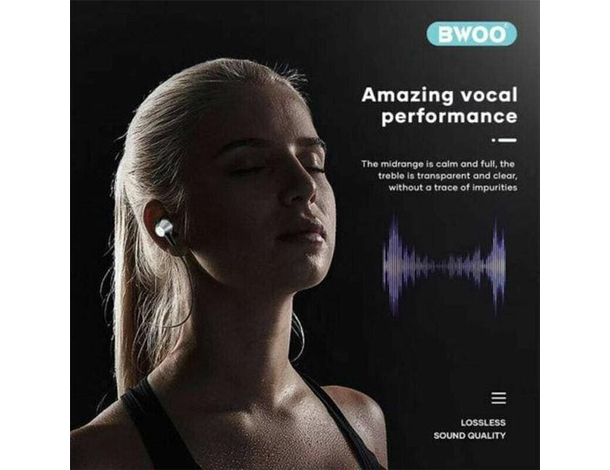 Cuffie Auricolari Sport Senza Fili Bluetooth Microfono Integrato Ingresso TF...