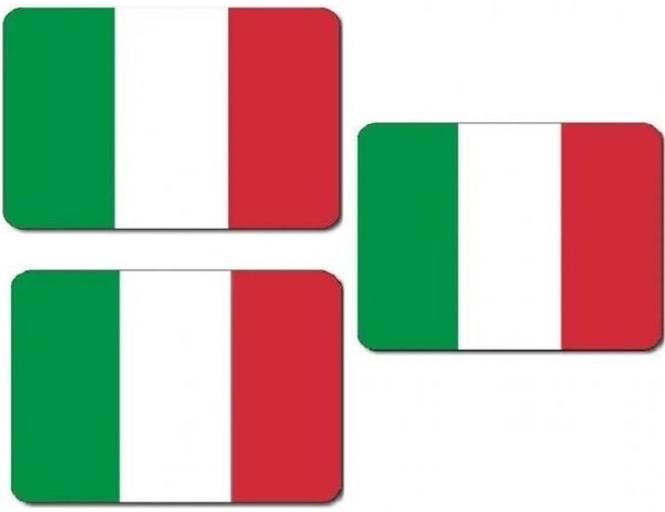 3x Tappetini Mouse Bandiera Italia Tricolore Verde Bianco Rosso PC Ufficio Casa