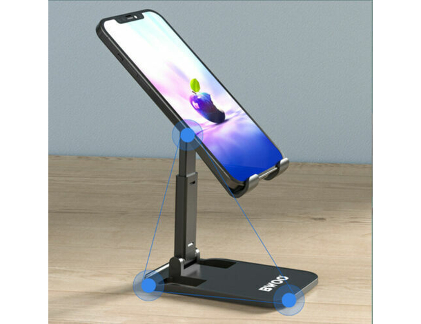 Supporto Cellulare Telescopico Metallo Tavolo Universale Smartphone Anti...