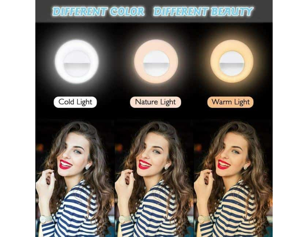 Luce LED ad Anello Ricaricabile Portatile Cellulare Tablet Video TikTok...