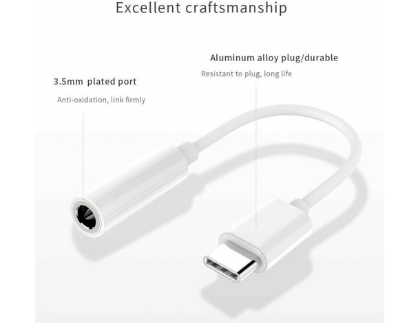 Adattatore USB Connettore Audio Cuffie da Type-C a Jack 3.5mm per Smartphone...