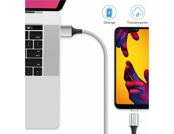 Cavo Magnetico 1m Lightning 8 Pin iPhone iOS Carica Trasferimento Dati Rapido...