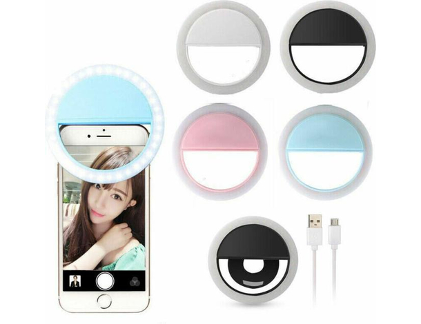 Luce LED ad Anello Ricaricabile Portatile Cellulare Tablet Video TikTok...