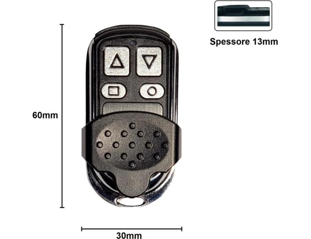 2x Telecomandi Universali a Frequenza Fissa 433,92MHz 4 Pulsanti NO ROLLING...