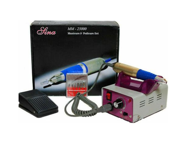 Fresa Per Unghie Elettrica Manicure con Base per Regolazione Velocità e Pedale