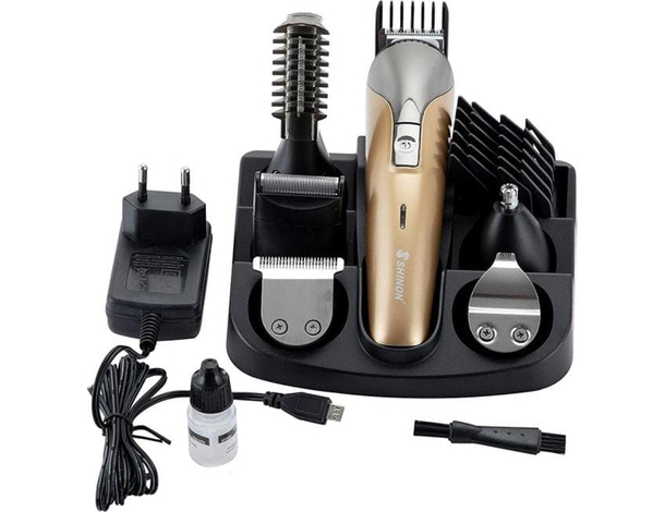 Taglia Capelli SH-1711 Rasoio Elettrico 6in1 Barba Peli Tagliacapelli Adattatori