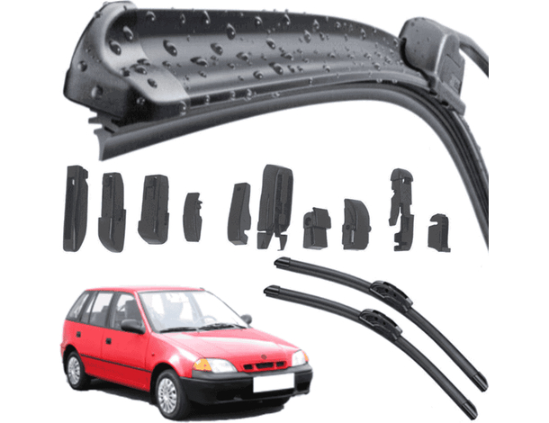 Kit 2 Spazzole Tergicristallo Parabrezza Anteriore SUZUKI SWIFT da 09/91 a 10/96