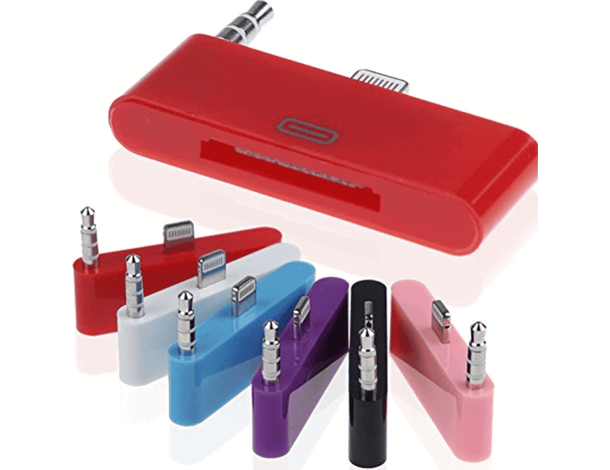 Adattatore Connettore per iPhone da 8 Pin a 30 Pin con Jack 3,5mm per Cuffie
