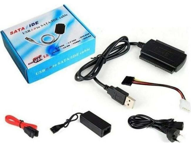 Adattatore IDE SATA Convertitore Con Alimentatore Hard Disk Usb Gestione PC 2.5