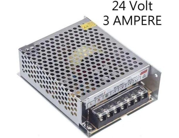 alimentatore stabilizzato 24v 3a trasformatore regolato 3 ampere strisce led