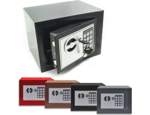 Cassaforte da Incasso con Tastierino Digitale Ferro Doppie Chiavi Combinazione