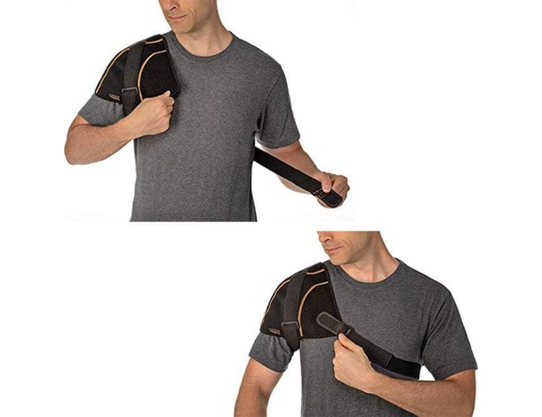 Fascia Tutore per Spalla in Gel Effetto Caldo Freddo Dolori Supporto Sport 2