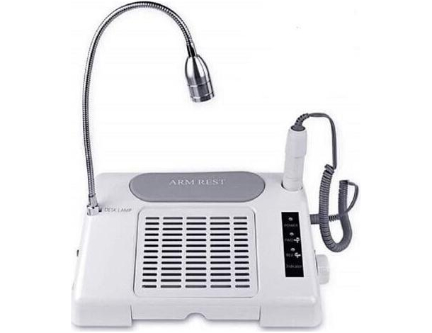 Fresa 3in1 Aspiratore Lampada a Led per Ricostruzione Unghie 35000rpm Estetista