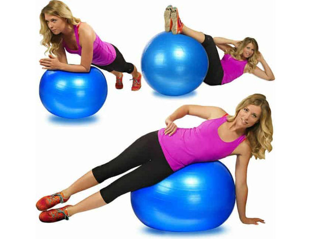 Gym Ball Palla per Esercizi Fitness Pilates Addominali Pompa a Pedale...