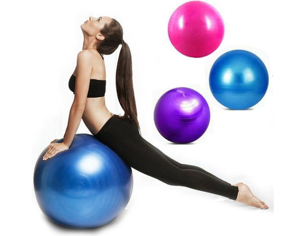 Gym Ball Palla per Esercizi Fitness Pilates Addominali Pompa a Pedale Palestra