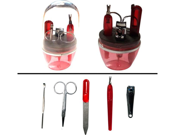 Kit Manicure e Pedicure da Viaggio Unghie Mani Piedi Tagliaunghie Lima Forbici