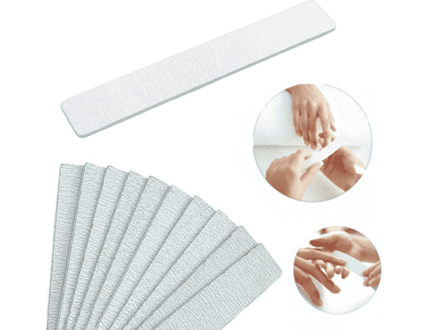 Set 50 Lime Rettangolari Bilaterale per Smalto Unghie Grana 100/180 Manicure