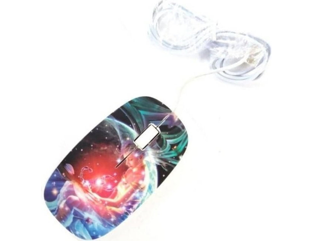 Mouse Ottico Disegno Fantasy Cavo USB Tre Tasti Computer Windows MAC Universale