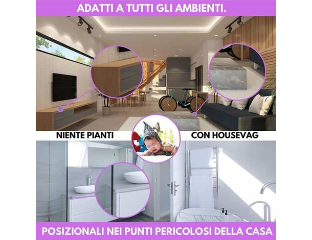 8x Paraspigoli Sicurezza Bambini 7x7cm Protezione Paracolpi Angolari Gomma...