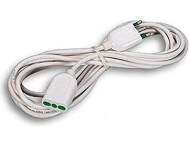 Prolunga Elettrica Lineare Cavo 3 Metri Spina Presa 10A 2P+T Bipasso