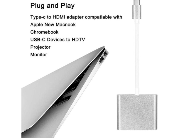 Adattatore da Type-C a HDMI Multi Porta USB 3.1 Audio Video Risoluzione 4K 6