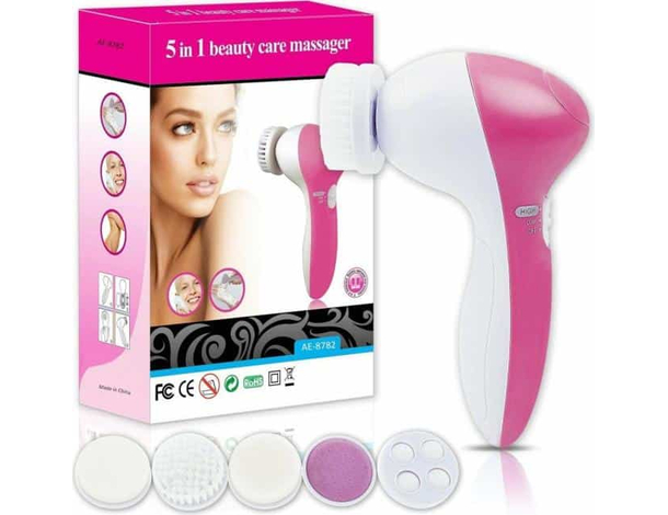 Spazzola Elettrica Massaggiante Per Pulizia Viso 5 in 1 Massaggiatore 2...