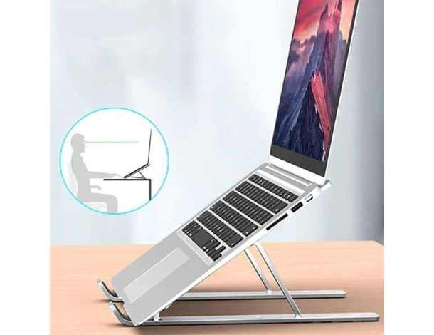 Supporto PC Portatile Notebook Regolabile Metallo Leggero e Sicuro LS-23