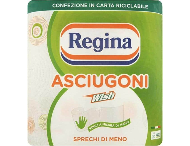 6 pezzi Carta Cucina Regina Wish Confezione da 2 Rotoli 150 Strappi 2 Veli