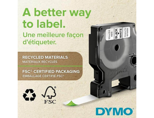 Etichette Dymo D1 LabelManager 12 mm x 7 mt Blu su Trasparente S0720510 2