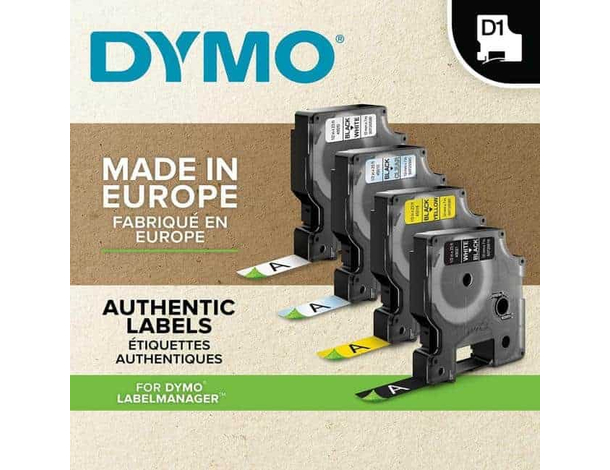 Etichette Dymo D1 LabelManager 12 mm x 7 mt Blu su Trasparente S0720510 3