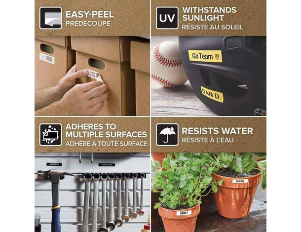 Etichette Dymo D1 LabelManager 12 mm x 7 mt Blu su Trasparente S0720510 5