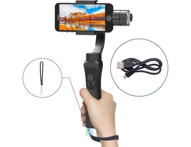 Stabilizzatore Smartphone Immagini Foto Video Movimenti Impugnatura...