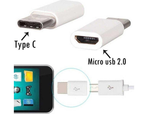 Adattatore Da Micro USB 2.0 Femmina a Type-C Maschio 3.1 Smartphone Cellulare
