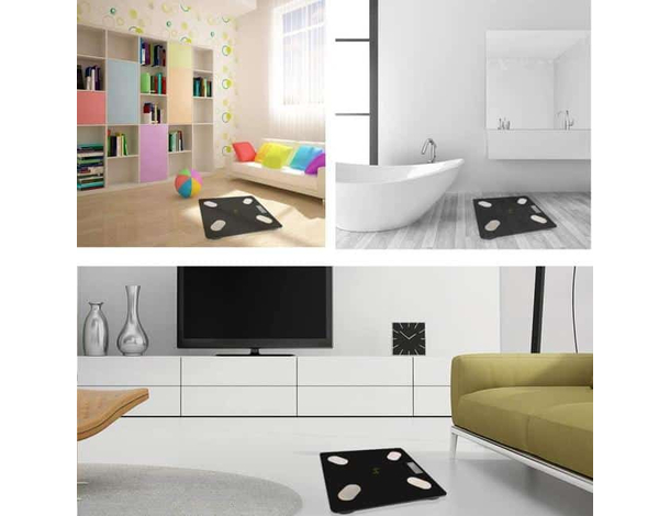 Bilancia Digitale Pesapersone Impedenziometrica Smart APP Calcolo BMI max...