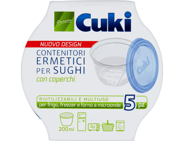 6 Confezioni Contenitori ermetici per sughi Cuki Confezione da 5 pezzi 2