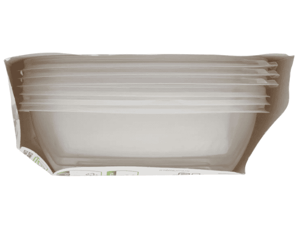 6 Confezioni da 3 Contenitori Ermetici Quadrati con coperchio CUKI 4 Porzioni...