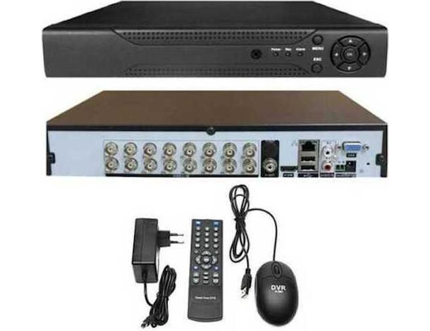 DVR 16 Canali 26x20x4.3cm AHD HDMI HD H.264 Mouse Telecomando VGA Sorveglianza