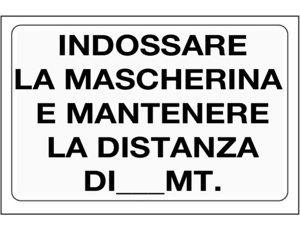 10x Cartello "Indossare La Mascherina" 20x30cm PVC Negozio Ufficio Magazzino