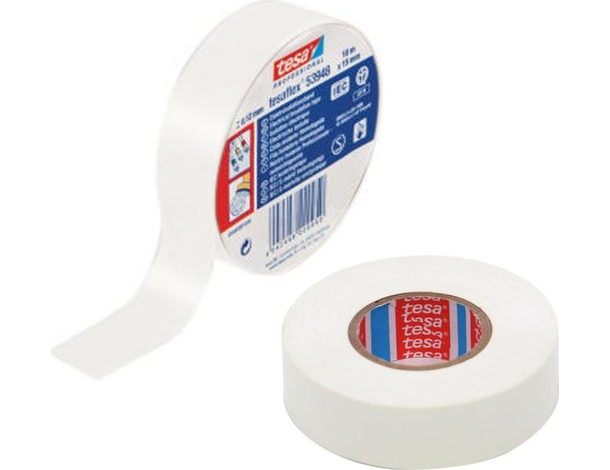 10x Rotoli di Nastro Isolante Bianco 10x15 Tesa 53948 Autosigillante Scotch