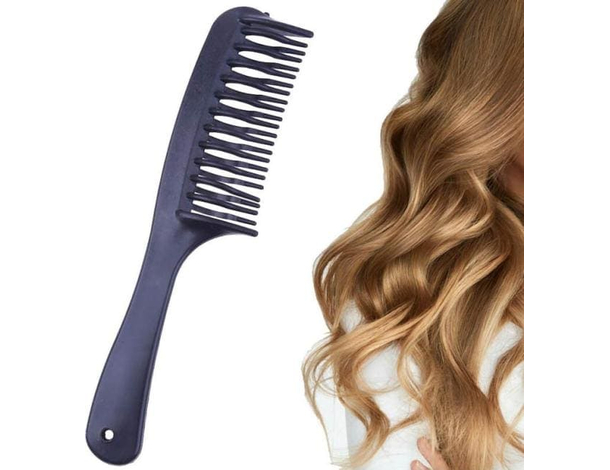 2x Pettini per Capelli Ricci Due File Denti Alternati Mossi Style Acconciatura