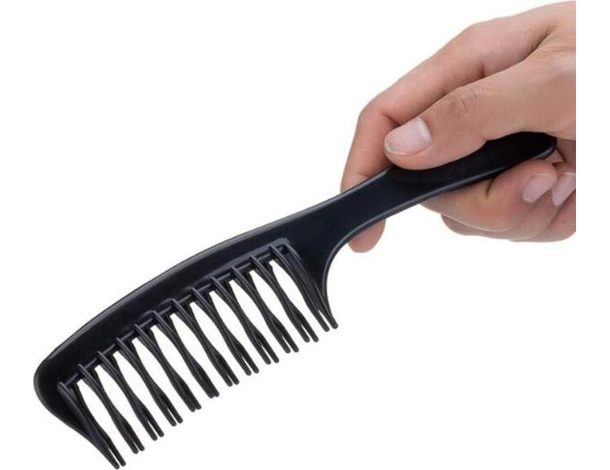 2x Pettini per Capelli Ricci Due File Denti Alternati Mossi Style...