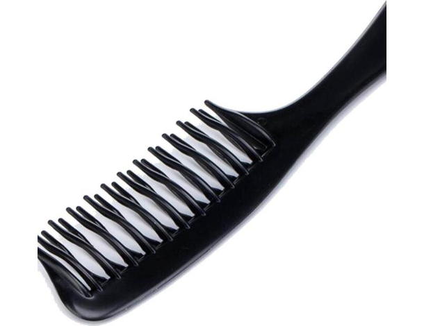 2x Pettini per Capelli Ricci Due File Denti Alternati Mossi Style...