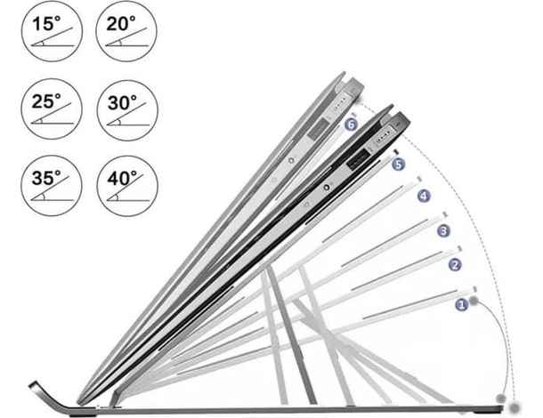 Base Supporto Per Laptop PC Portatile Notebook Tablet Regolabile Pieghevole...