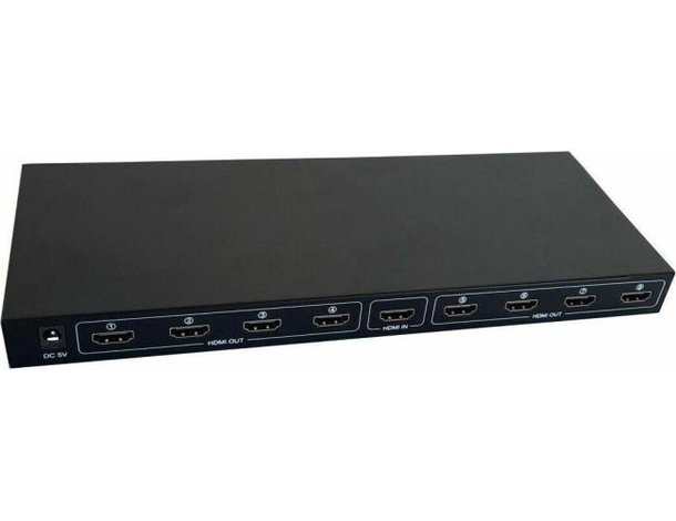 Splitter Hub Sdoppiatore Segnale HDMI FULL HD 1080P 8 Uscite Amplificate 3D...