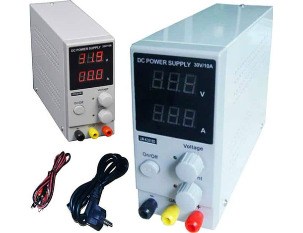 Alimentatore Da Banco Compatto Slim Trasformatore Corrente Regolabile 30V