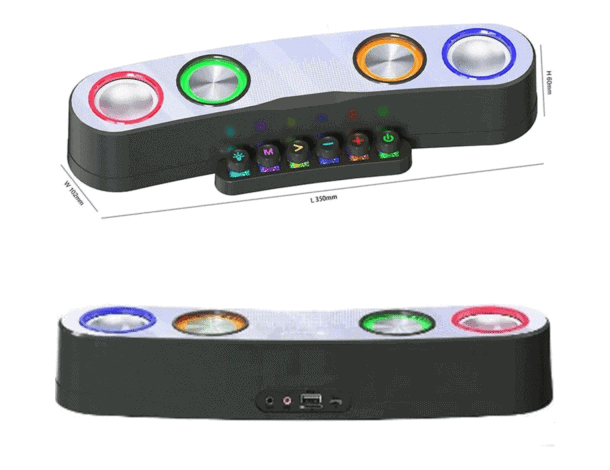 Cassa Speaker Wireless Bluetooth per Gaming Musica Desktop Laptop PC