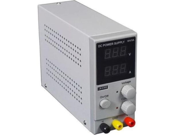 Alimentatore Da Banco Compatto Slim Trasformatore Corrente Regolabile 30V 3