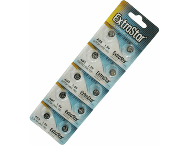 40x Pile Alcaline Bottone AG2 Extrastar 1,5v LR726 396A SR726 SR59 SG2 R726SW...