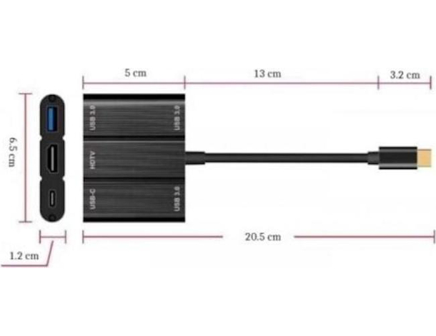 Adattatore Hub USB-C Tipo C Cavo USB 3.0 HDMI 4K MacBook PC Notebook...