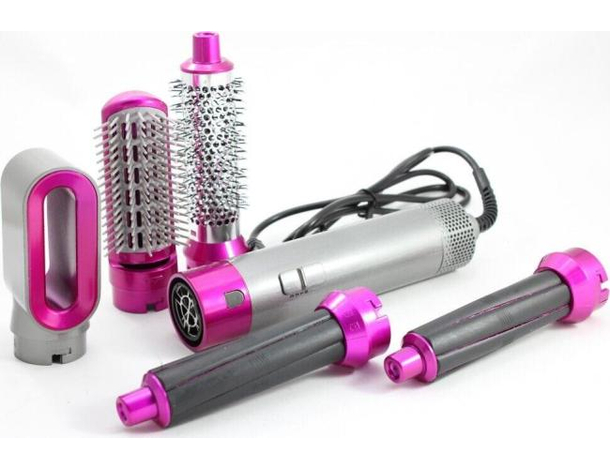 Spazzola Asciugacapelli 5 in 1 Accessori Intercambiabili Arricciante...